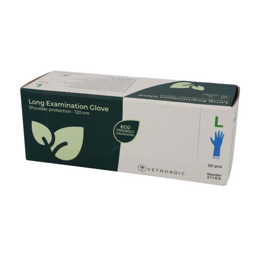 Opvoelhandschoenen Vetnordic met schouderstuk maat L (groen, 50 stuks)